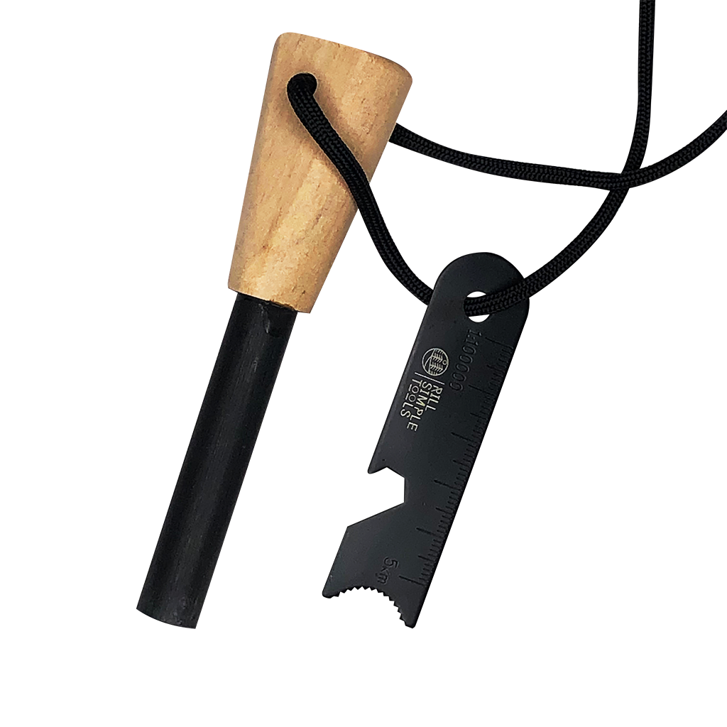 Ferro Rod Firestarter and Striker (w Lanyard) - Ahead Outdoor