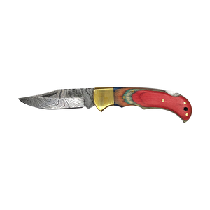 Colorado Red Damascus Folder Skinner - Ahead Outdoor