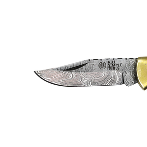 Colorado Red Damascus Folder Skinner - Ahead Outdoor