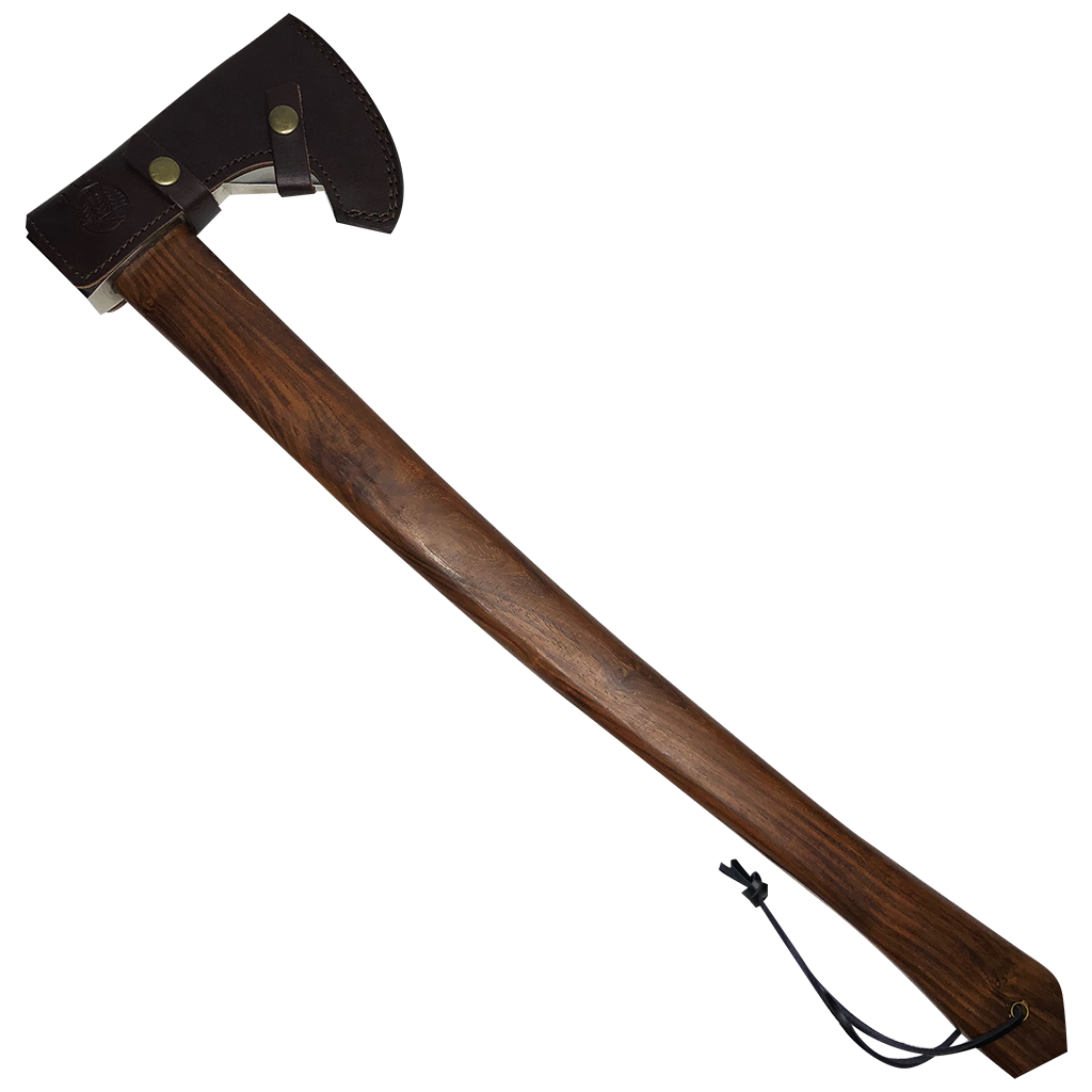 The Woodsman Felling Polished Axe 26" Mahogany Handle - Ahead Outdoor
